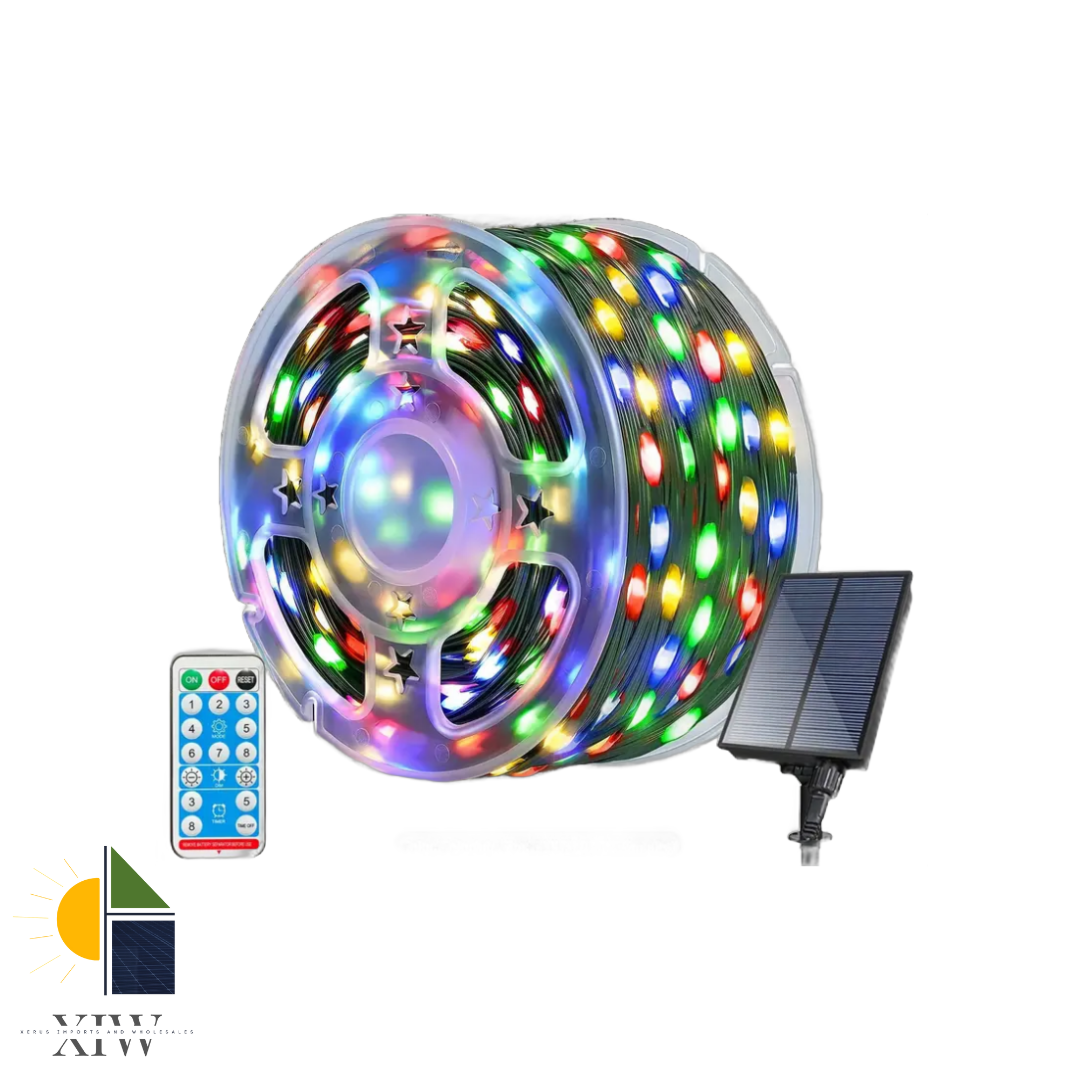 Rollo de Luces de Navidad Solares RGB 300 leds